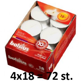 72 stuks witte 10 uur maxi waxinelichten 24/58 Bolsius ( 4 dozen met 18 stuks )