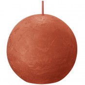 Bolsius oranje rustiek bolkaars Ø 76 mm (25 uur) Eco Shine Earthy Orange