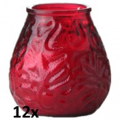 12 stuks Smulders Deco Horeca lowboys rood transparant glas