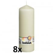 8 stuks ivoor stompkaarsen 200/70 van Bolsius extra goedkoop in een voordeel verpakking