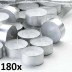 6 zakken met 30 stuks witte 10 uur maxi waxinelichten van uitstekende kwaliteit 24/58