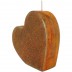 Terracotta loft rustiek hart kaars 135 mm x 135 mm x 40 mm